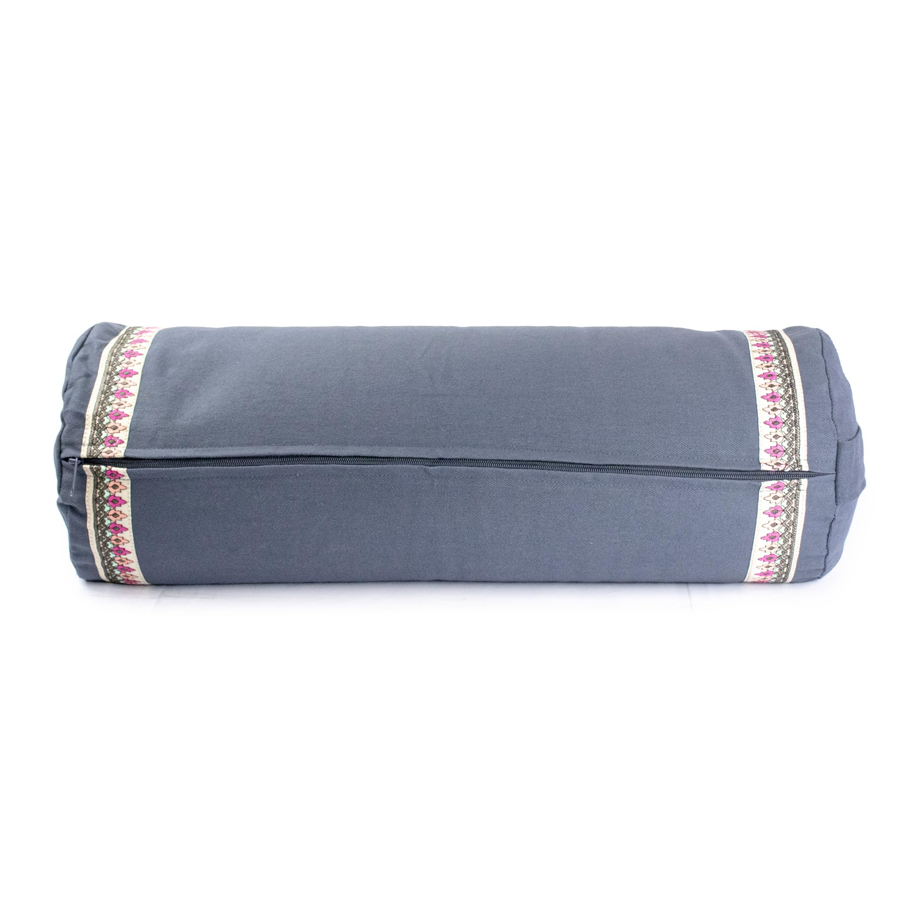 Yoga-Mad Wałek do jogi, przyjazny dla środowiska wałek do gryki, 61 cm x 23 cm, zdejmowany, zmywalny pokrowiec, idealny do jogi, medytacji i ogólnego wsparcia