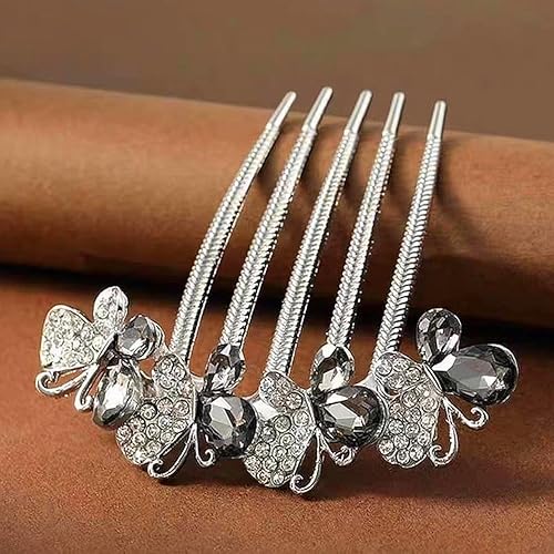 Miniatura 8 de 4 peines de pelo con diamantes de imitación de flores, accesorios para boda, ópalo de cristal, peines laterales para el cabello, horquillas