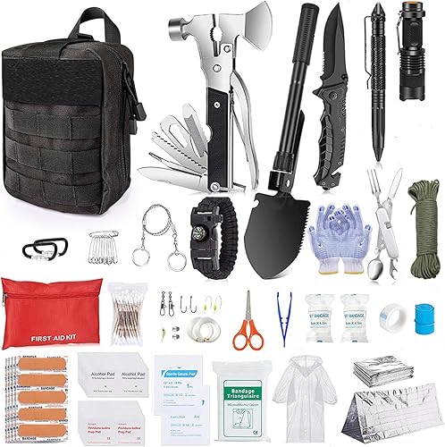 Kits de supervivencia para camping, bolsa de primeros auxilios, equipo al aire libre, kits de emergencia, bolsa para camping, senderismo, barco,