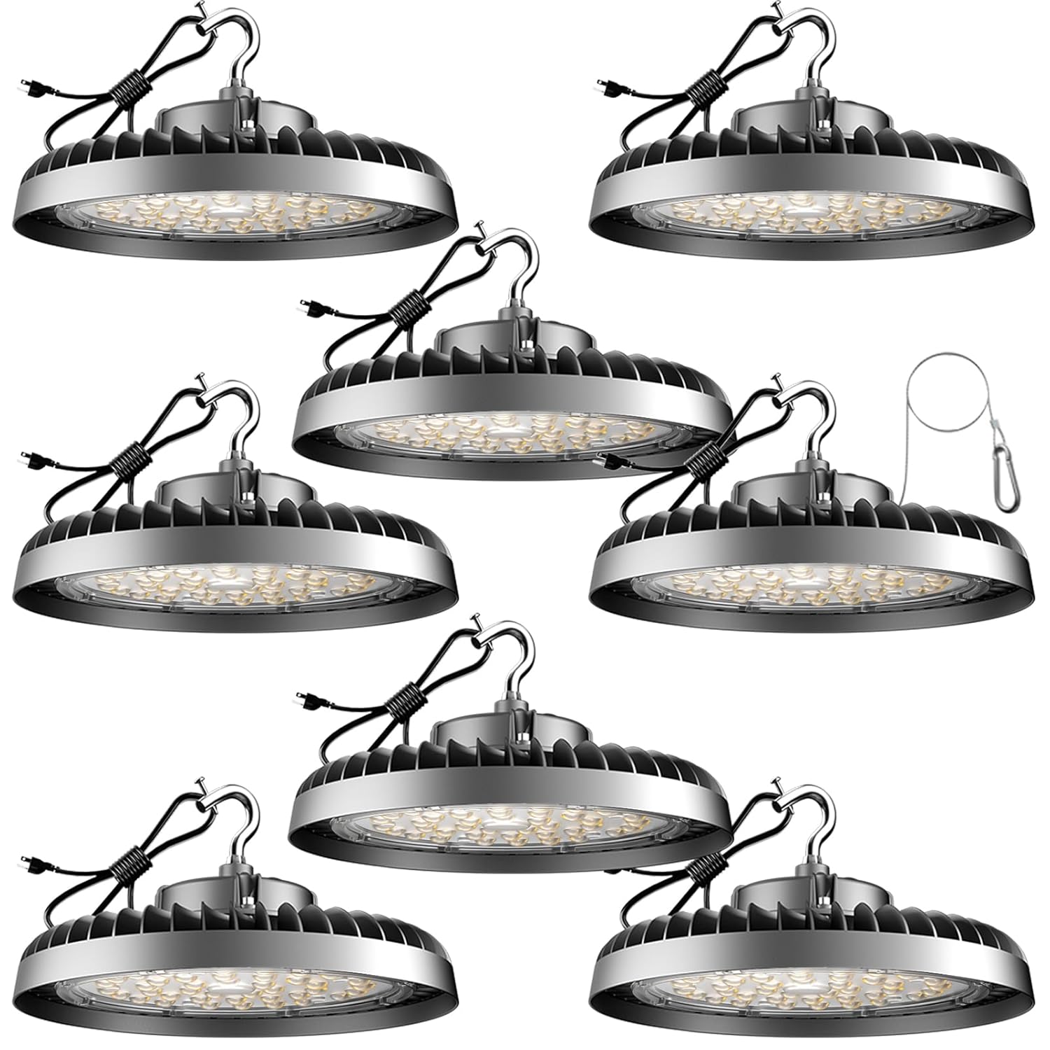 Upgrade 200W UFO LED High Bay Light 5000K High Bay LED Lights 30000LM Super Bright Warehouse Lighting AC100-277V