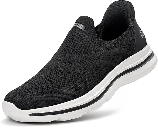 ODCKOI Slip On Trainers Men's Without Laces Shoes Outdoor Sports Shoes Lightweight Breathable Hands-Free Leisure Road Runn...