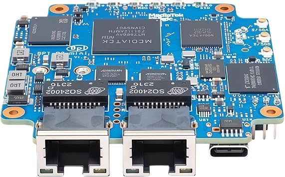 Banana Pi BPI-R3 Mini Development Board, MediaTek Filogic Processor, Dual SATA Ports, Network Router Board (Single Board)