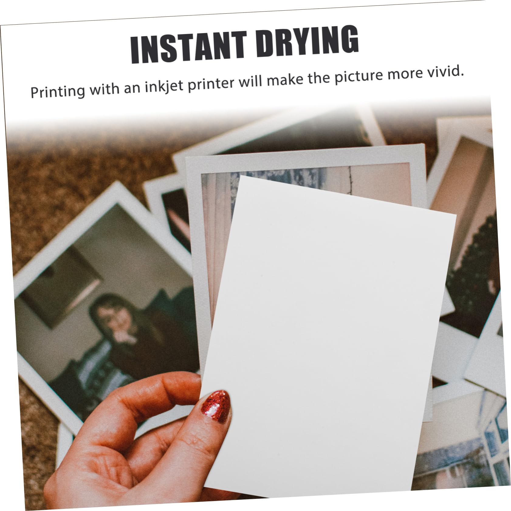 HOMSFOU 4 Sätze Fotopapier Fotografisch Dickes Papier Farbe Druckpapier Im Letter-format Einladung Glänzendes Druckerpapier Bilder Fotodruckerpapier Weiß 100 Blätter * 4