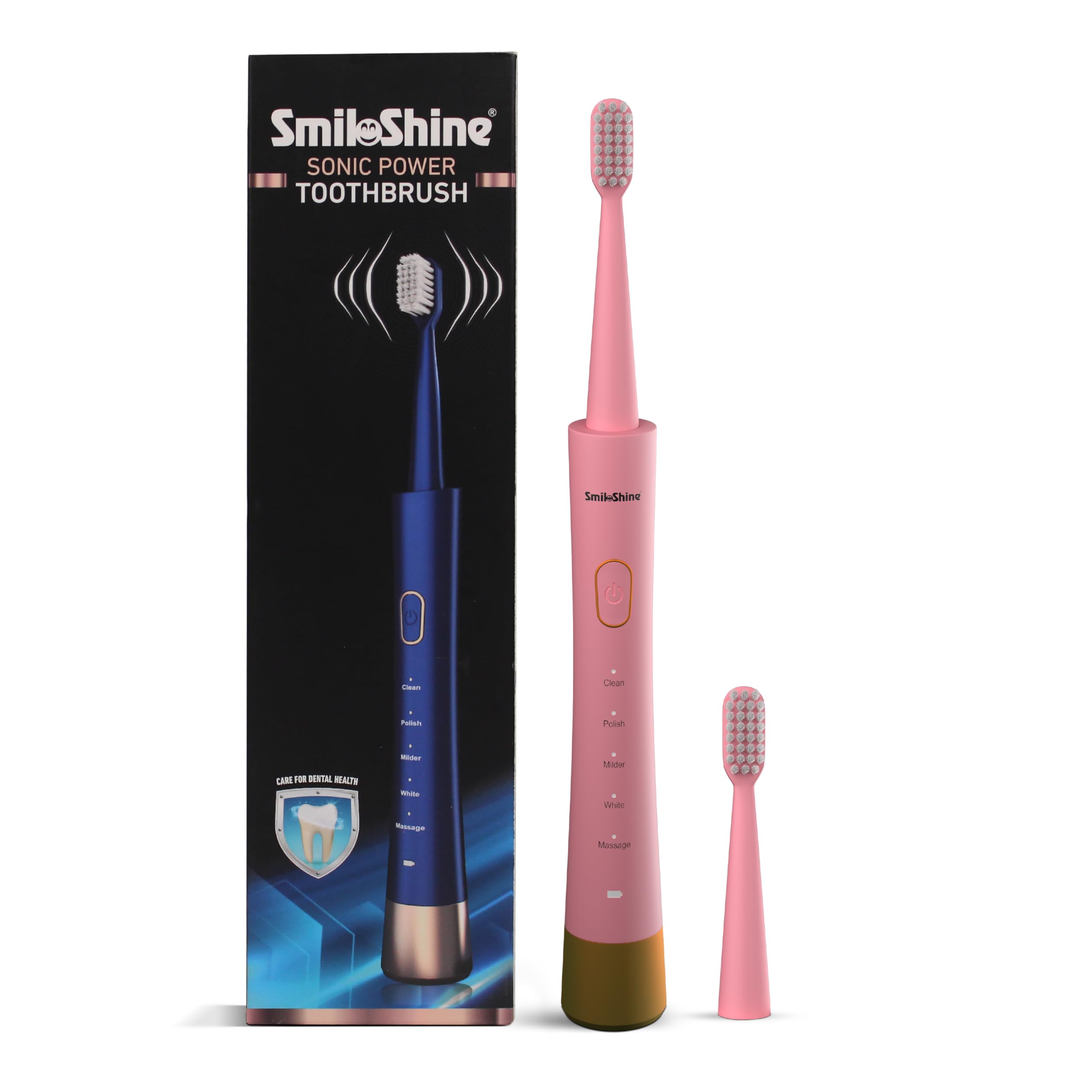 SmiloShine 5 Modes, 1 bristle cartridge, 1 protective bristle cover, 1 USB cable,1 instruction manual COSMIC PLUS Sonic Electric Tooth Brush For Adults , Power Toothbrush,31000 Strokes/Min, Ipx7|Automatic Toothbrush(Pink)-image-17