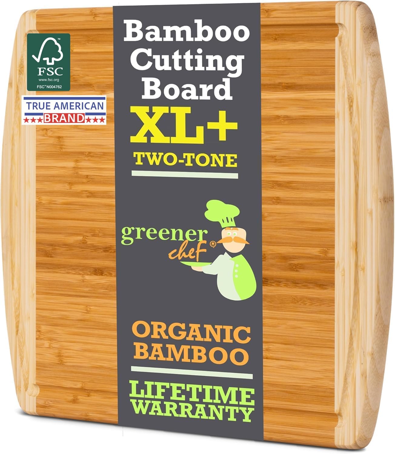 Greener Chef 20 Inch Bamboo Cutting Board