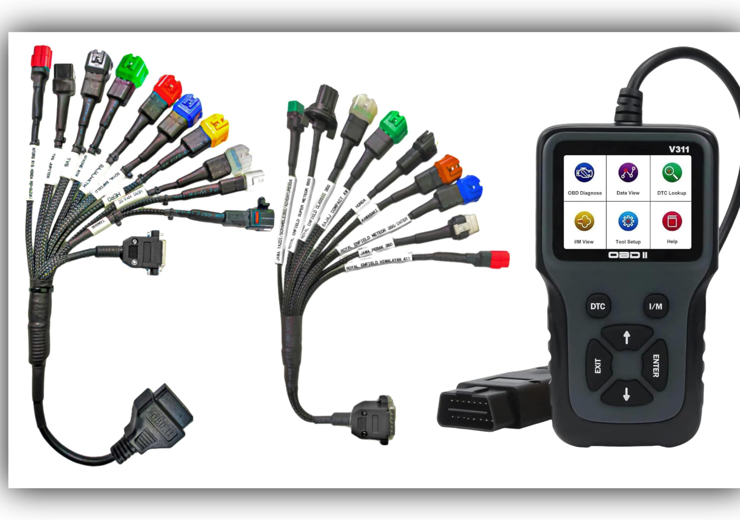 Danlite BS6 BS7 Bike Scanning 21 Coplar Premium Cable for Diagnosing BS6 and BS7 Motorcycles with V311 OBD-II Scanner Fault Code Reader…