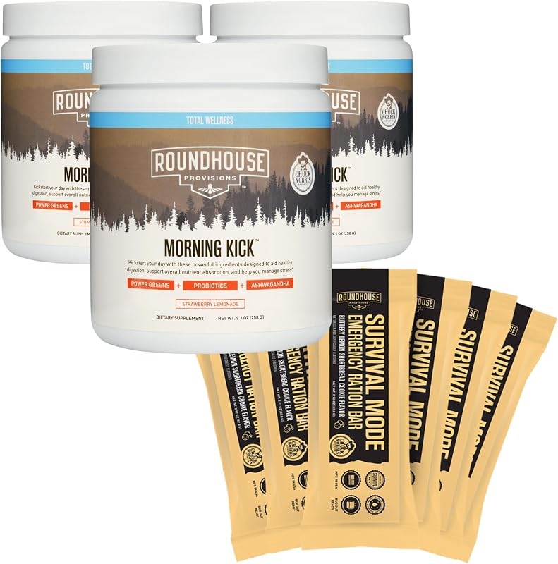 ROUNDHOUSE PROVISION Morning Kick 3 Pack & Survival Mode Ration Bars