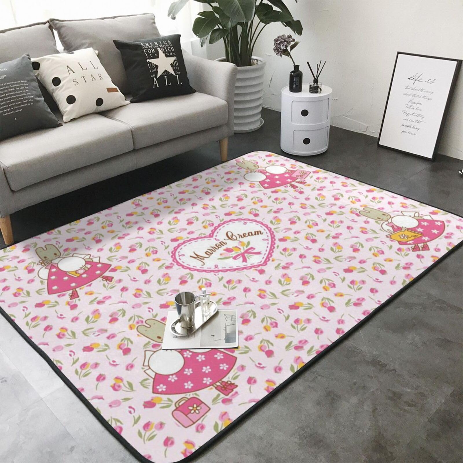 ルームボックス　絨毯　マット　デスクマット　カーペット　マロンクリーム　サンリオ Amazon｜マロンクリーム (2) 人気 高級カーペット防 ダニ 滑り止め