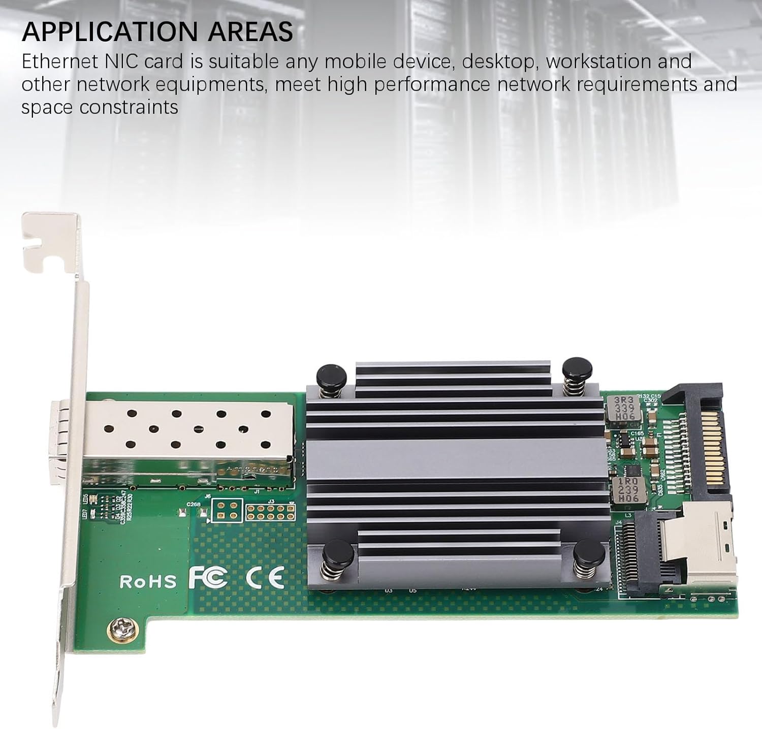 M.2 to 10Gb Ethernet Network Card, M.2 to NIC Card for Freebsd, for Linux, for ESXi, for 10Gb SFP Plus Network Card with Interrupt Control, IEEE 802.3, SFF 8431