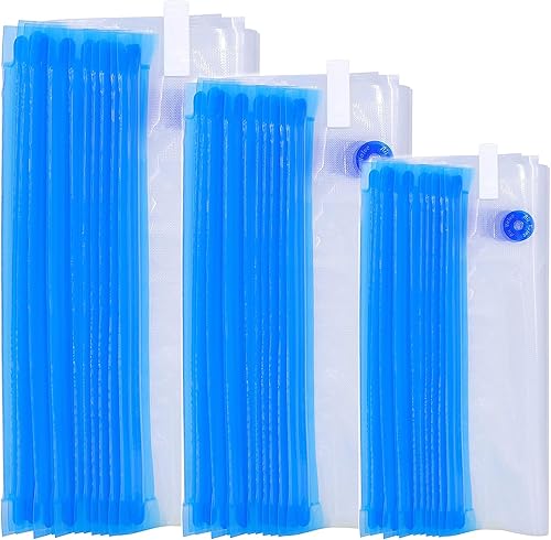 20 bolsas reutilizables selladoras al vacío para almacenamiento de alimentos y aperitivos, preparación de comidas y al vacío, bolsas con cremallera