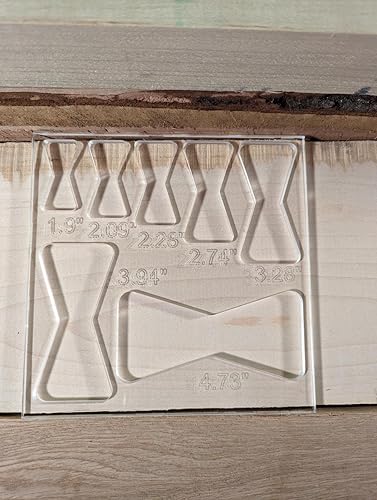 Plantilla de mariposa y pajarita de diseño libre de cincel de 1/4" de grosor 7.2 x 7.2 para proyectos de enrutador