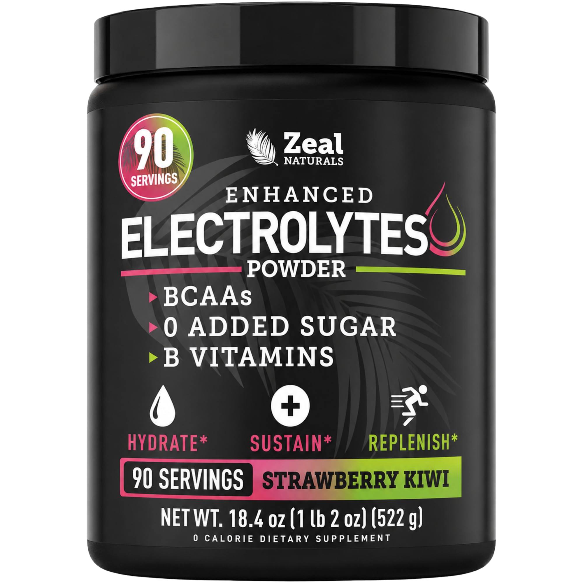 Zeal Naturals Electrolyte Powder - 90 Servings | Keto Electrolytes Powder | Zero Sugar, BCAAs, B-Vitamins | Potassium, Zinc, Magnesium | Hydration Powder Recovery Drink | Lemon Berry — Amazon image 10