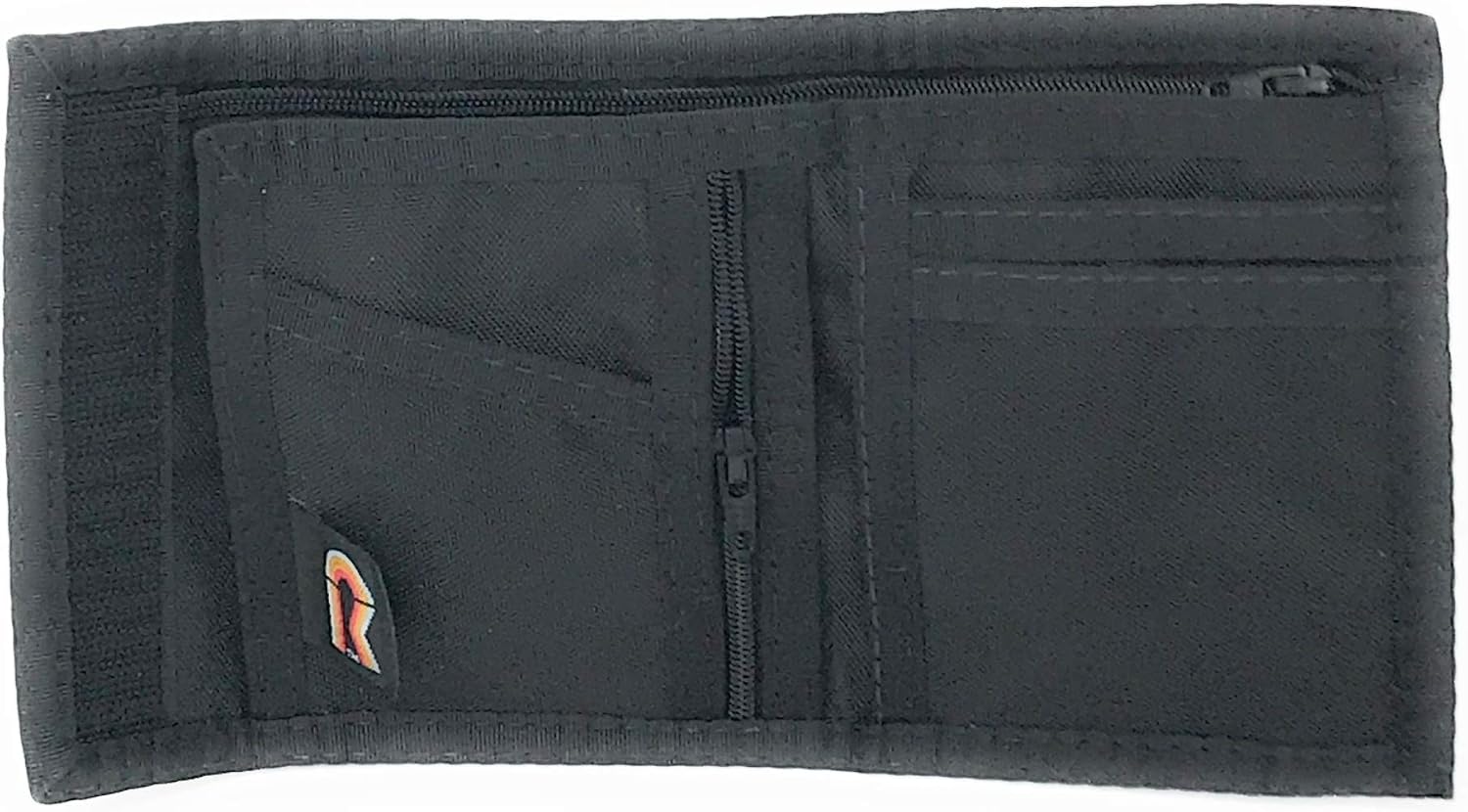 Rainbow of California RFID Bifold wallet with Outside ID Window and Inside Zipper Coin Pocket. 11PLZ-RFID-ID (Black)