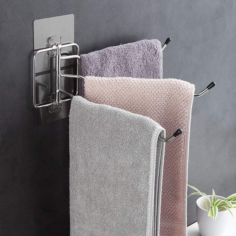 Porte-serviette de salle de bain CRODY pour suspendre sans percer le mur