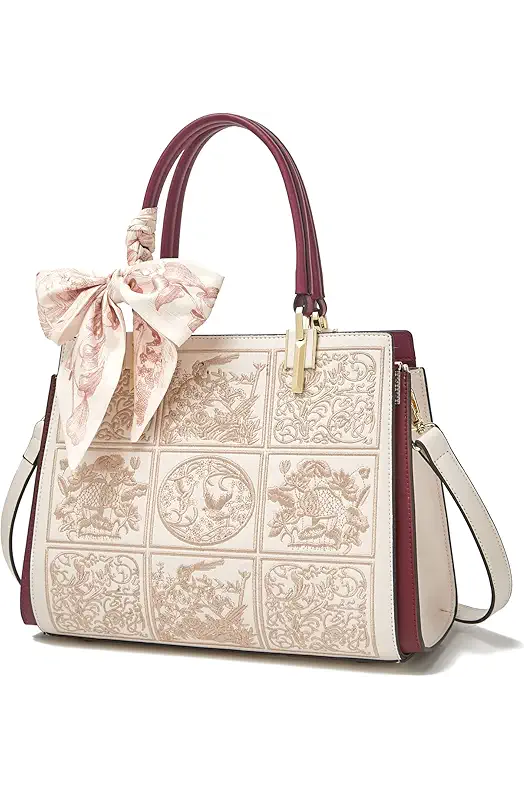 FOXLOVER Leather Satchel Handbags for Women Tote Shoulder...