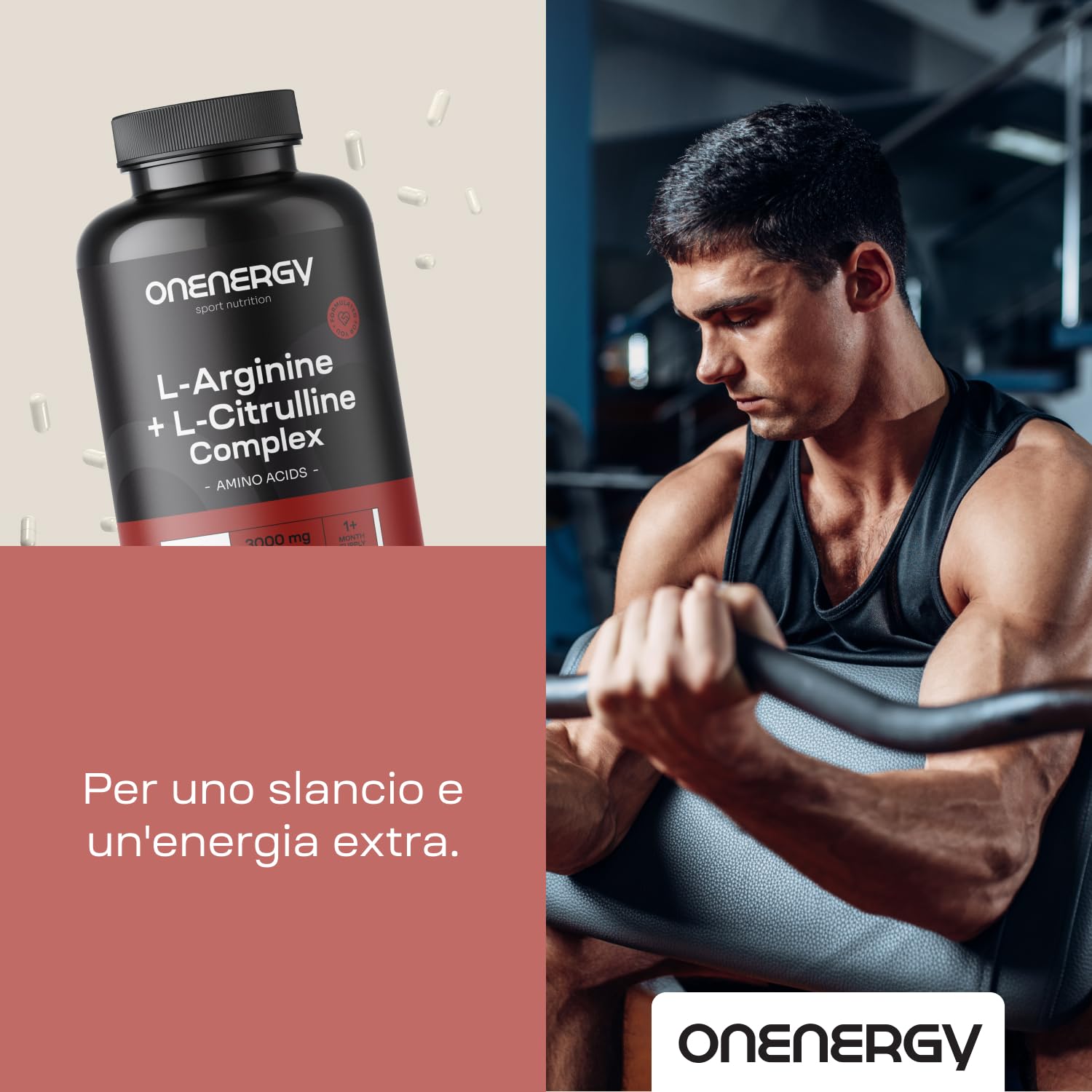 L-Arginina + L-Citrullina Complesso 3000 mg - 250 Capsule - Alto Contenuto di Aminoacidi - Aumenta l'Energia - Accelera il Recupero - Per Pre e Post Allenamento