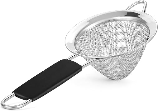 Fine Mesh Strainer - 3.3 Inch Conical Sieve - Tea Strainers for Loose Tea, Coffee Strainer, Food Strainer, Juice Strainer, and Much More!