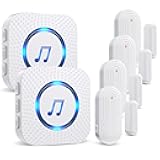 Door Chime, Wireless Door Chimes When Door Open Entry for Business/Home/Office/Store (500ft Range 26 Chimes Adjustable Volume)