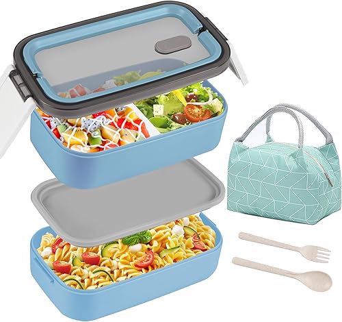 Lonchera Bento para adultos, caja Bento grande, kit de lonchera japonesa con bolsa y utensilios, palillos de alimentos para contenedores de caja
