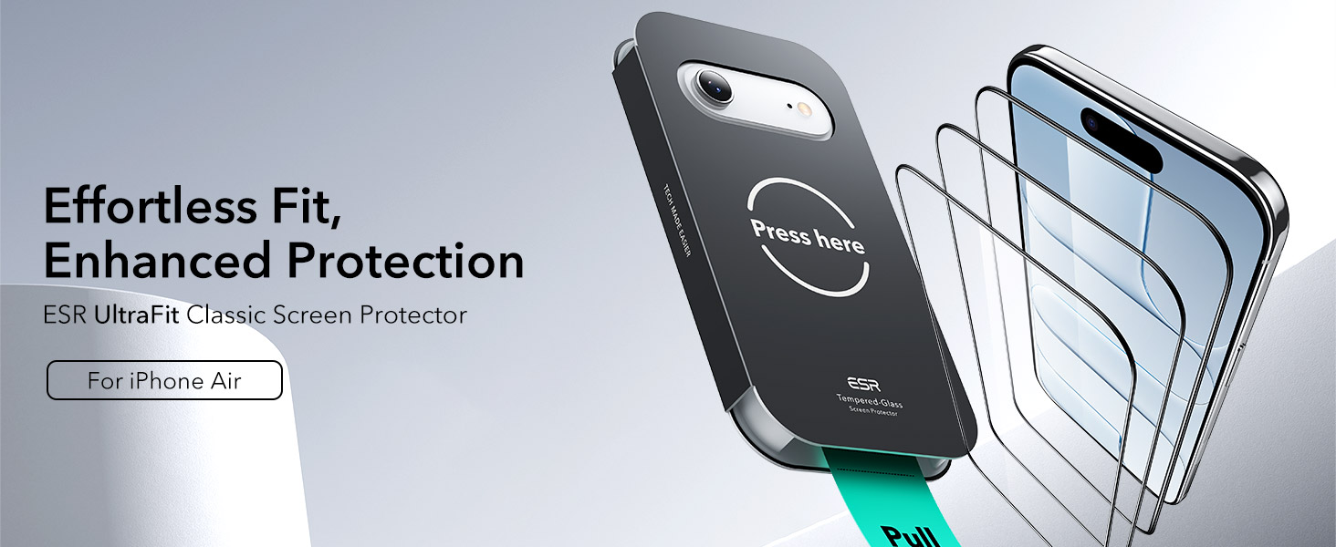Amazon.com: ESR 3 Pack for iPhone Air Screen Protector, Military 
