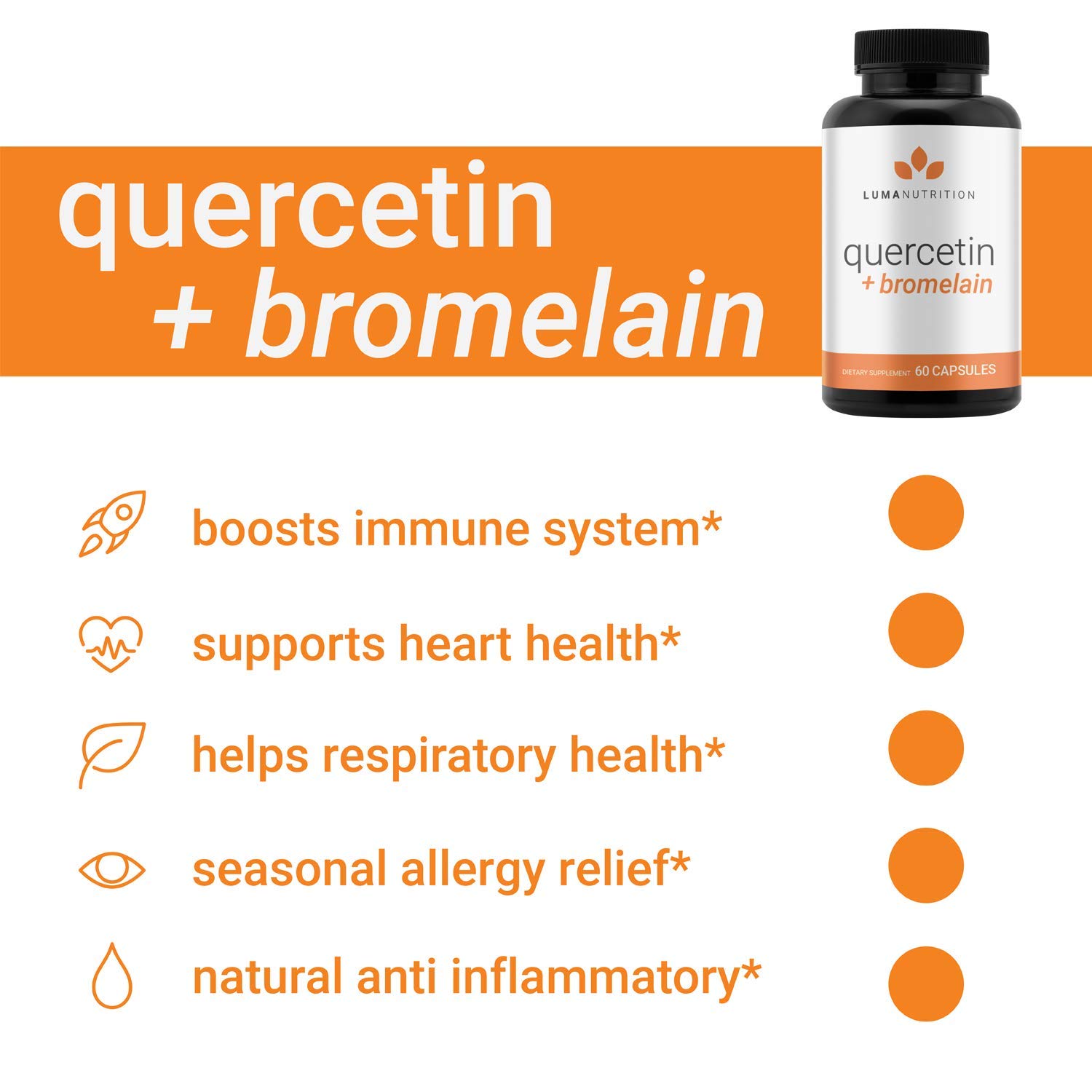 Quercetin 500mg Quercetin with Bromelain Powerful Quercetin