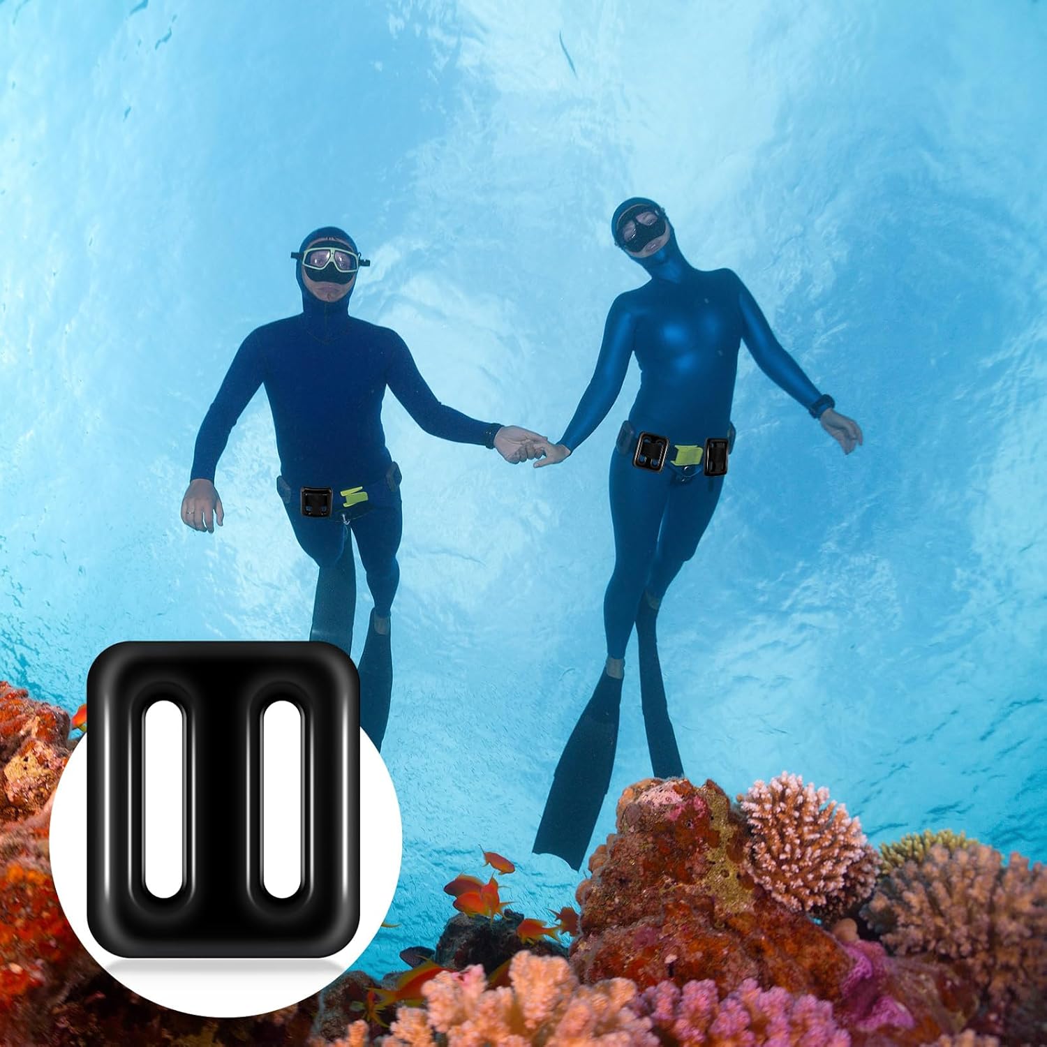 Relaxweex 6 Pcs 1.1lb Dive Weights for Diving Weight Belt, Lead Diving Weights, Lead Weights, Coated Dive Weights, Dive Belt Weights for Freediving Spearfishing