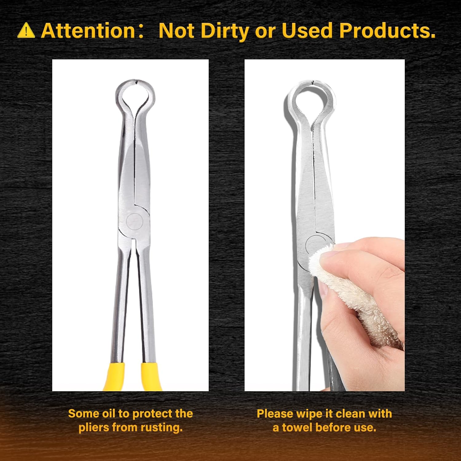 SPEEDWOX Long Reach Hose Grip Pliers 11 Inches Ring Nose 3/5 Inch Diameter Offset Spark Plug Boot Removal Serrated Jaws for Hard to Reach Narrow Spaces