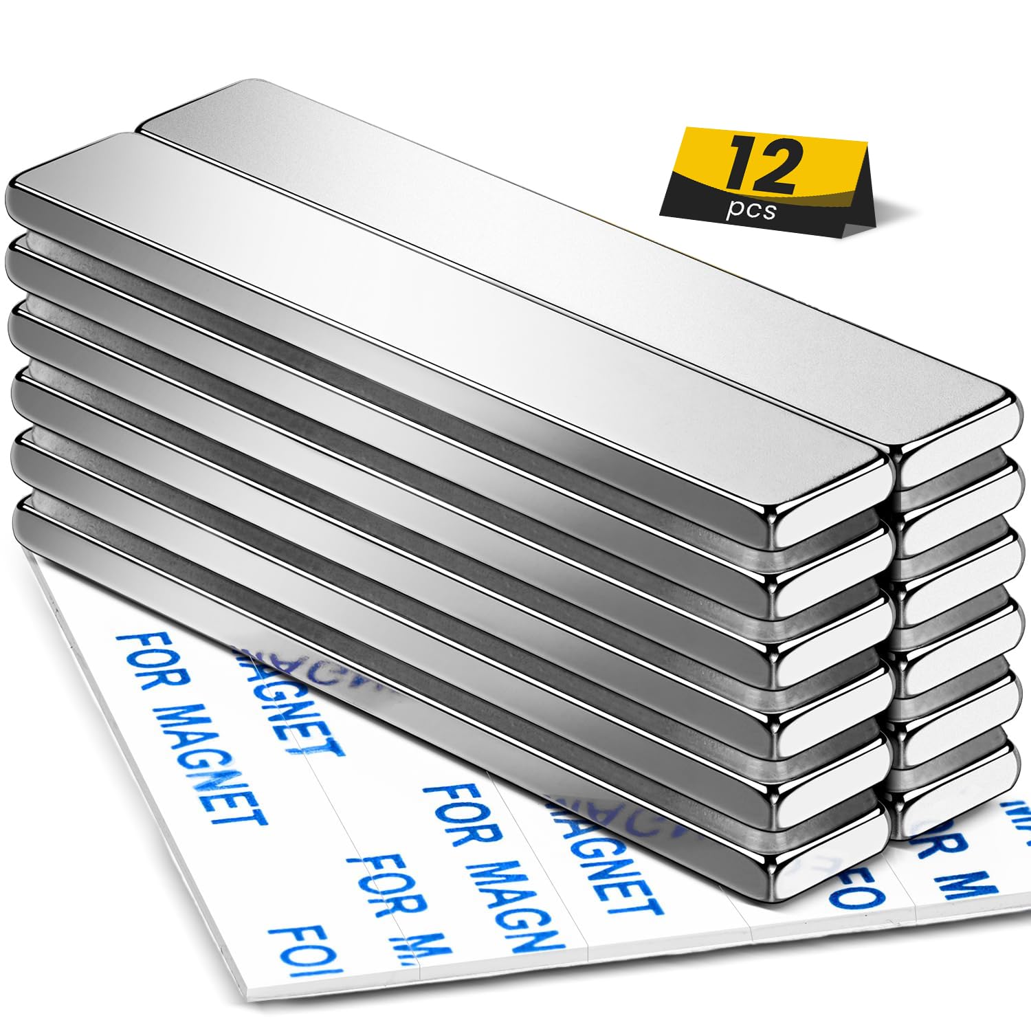 DIYMAG Strong Magnets, 24 Pack Neodymium Magnetic Strips Adhensive Backing — Amazon image 15