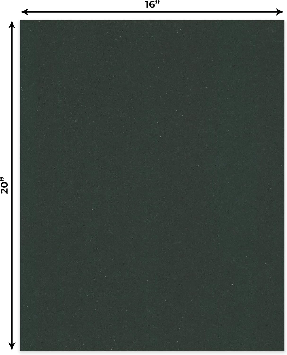 Smooth Black 16x20 Backing Board - Uncut Photo Mat Board (10-Sheets)