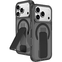 AMAZINGthing for iPhone 17 Pro Max [Titan Pro+ Case], Designed for MagSafe Accessories, 12FT Drop Proof, Magnetic Phone Cover with Built-in Kickstand, Anti Yellowing, Transparent, Black