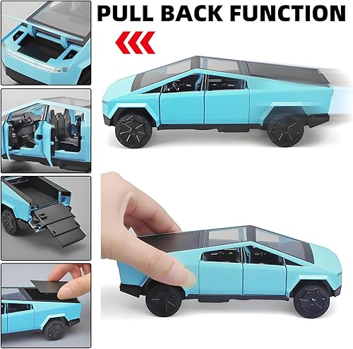 Miniatura 7 de 132 Diecast Mars Pickup Car ModelZinc Alloy Toy Carwith Sound and LightPull Backfor Kids Age 3 Year and UP Blue