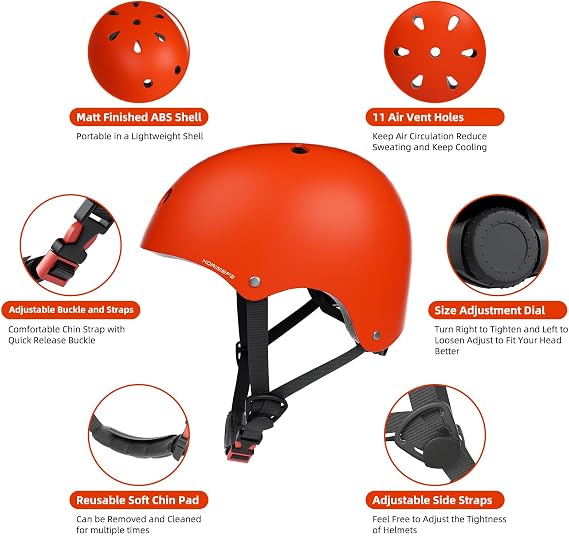 KORIMEFA Toddler Kids Bike Helmet for 2-13 Years Boys Girls | Adjustable for 46-58cm Head Circumference, Suitable for Cycling & Skiing, with Extra Padding