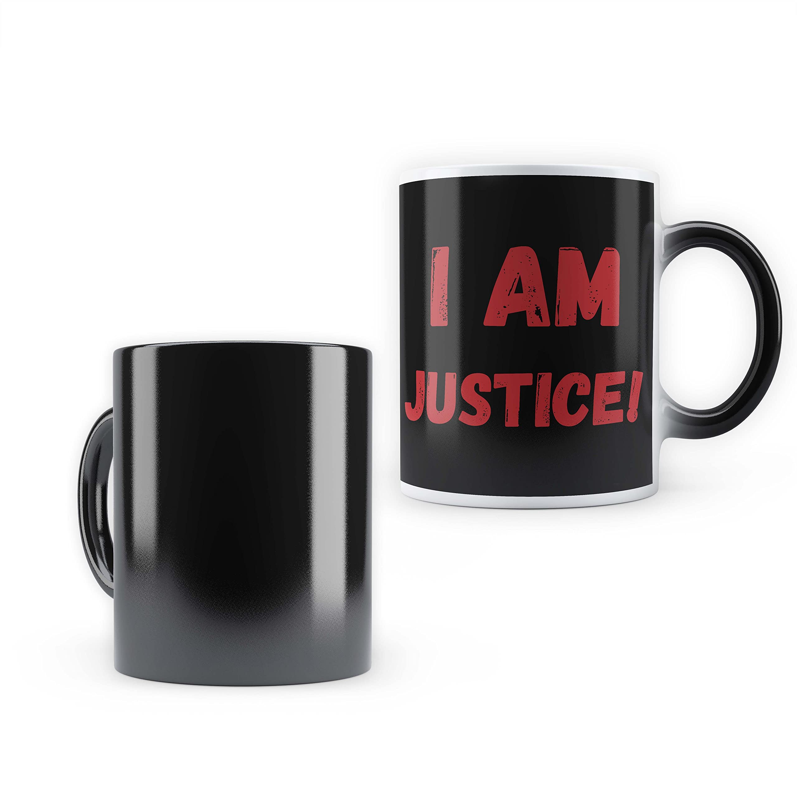 MCSID RAZZ - Anime - Design Morphing Heat Sensitive Design Coffee Mug 350ml - Best Gift for Anime Fans (I Am Justice)