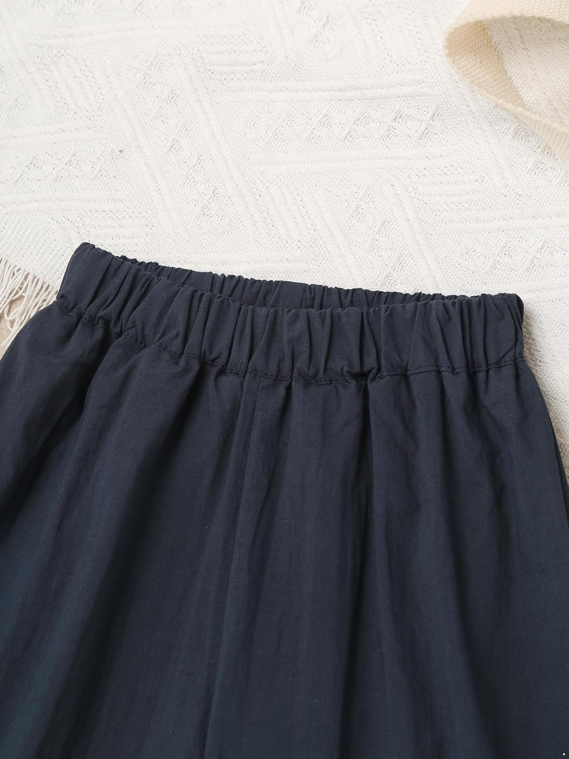 Freebily Toddler Girls Cotton Wide Leg Palazzo Pants Ruffled Hem Long Bloomers Loose Fit Trousers Casual Wear