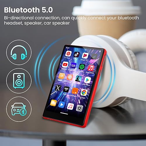 Miniatura 5 de Reproductor MP3 de 96 GB con Bluetooth y WiFi, video HD de 5 pulgadas, Android MP3 con Spotify, Pandora, Tienda Music, reproductor MP4 de música
