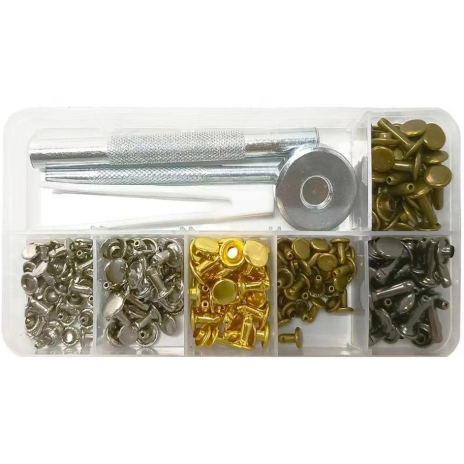 Double Cap Brass Rivets 120 Double Cap Rivets for DIY Crafts