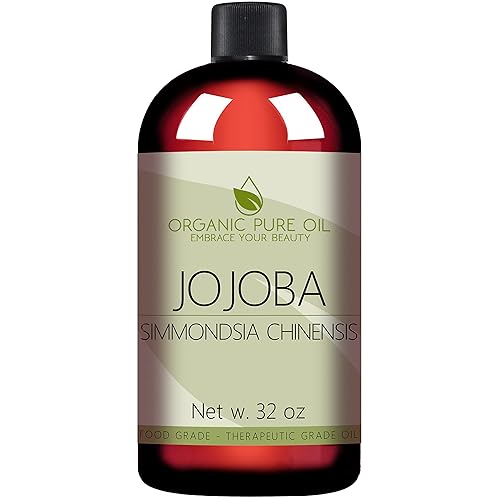 Golden Jojoba Oil  100 puro prensa fría orgánicamente de 32 oz aceite portador Hohoba para bricolaje formulaciones aceites esenciales limpieza