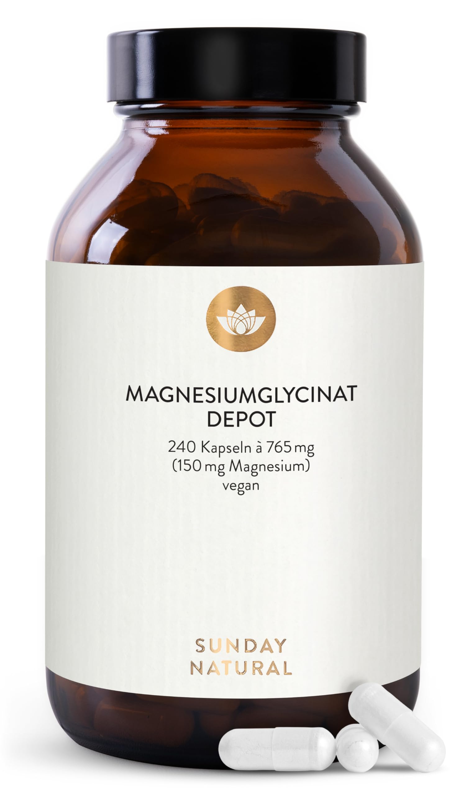 SUNDAY NATURAL® Magnesium Bisglycinat - 240 Kapseln