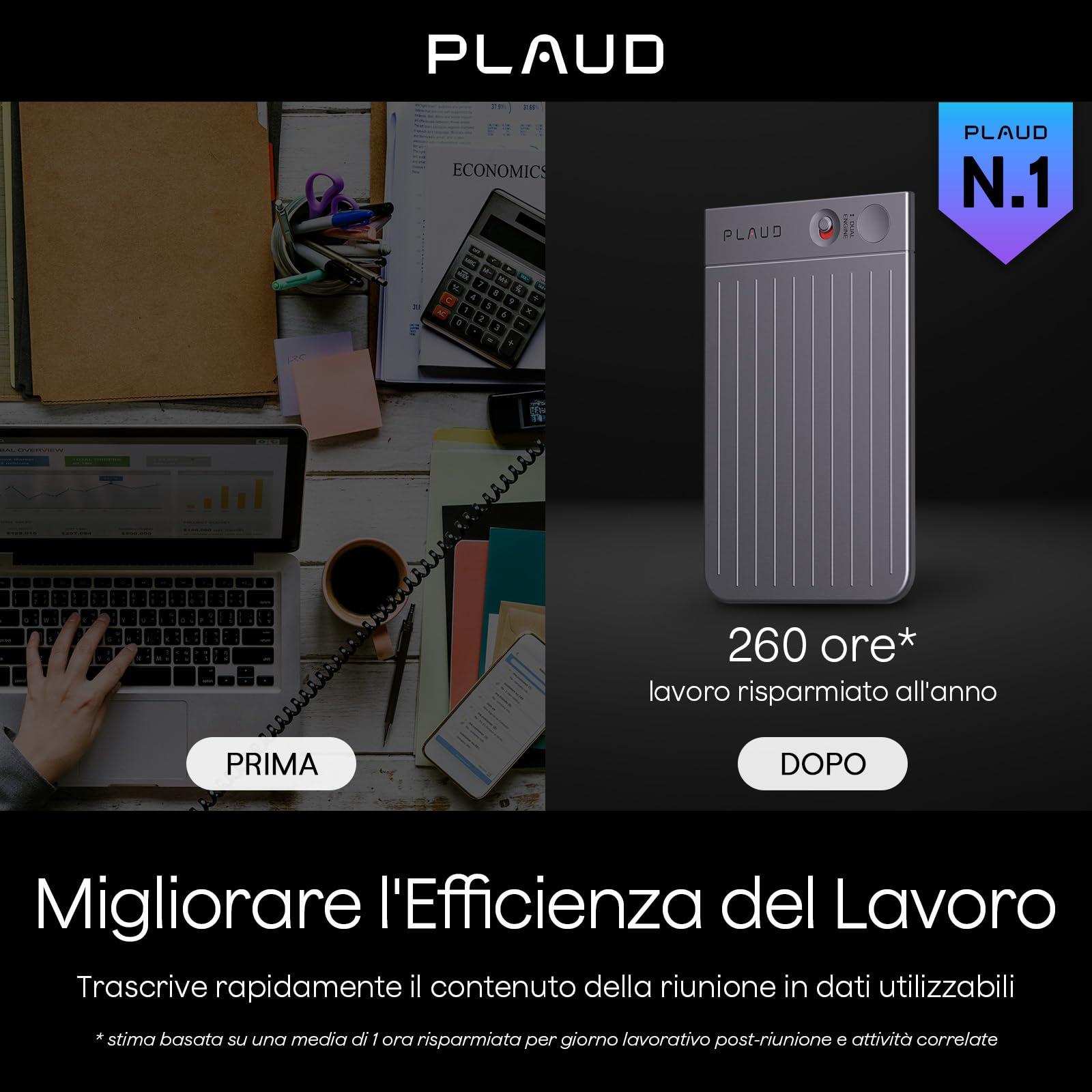 Plaud Note Registratore Vocale AI Professionale Audio Digitale con Custodia Trascrivi Riassumi con Tecnologia AI Supporta 112 Lingue Controllo App Perfetto per Riunioni Lezioni Chiamate Colloqui