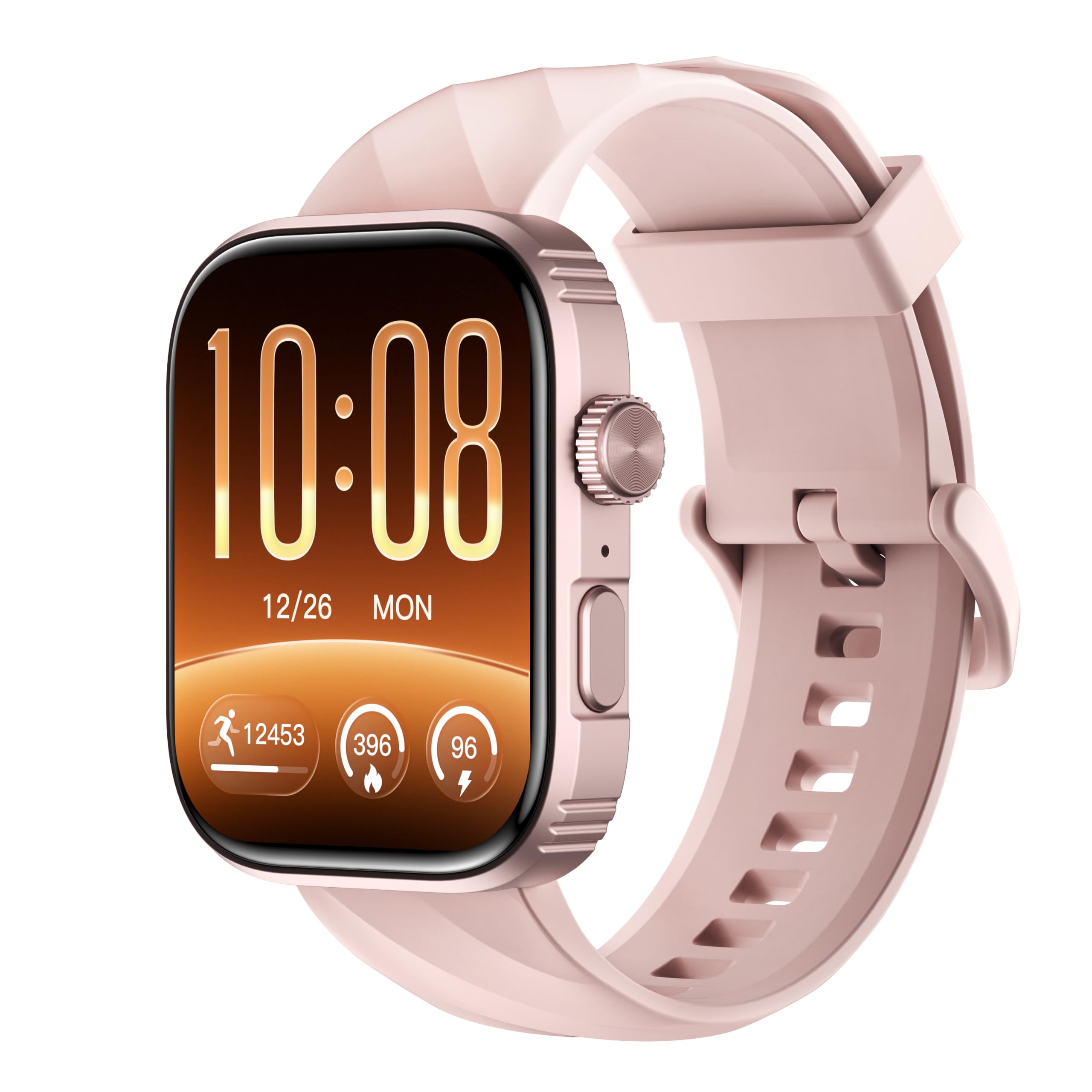 Montre Connectée OLED 1,93" Suivi Santé Sport Compatible iOS Android Rose