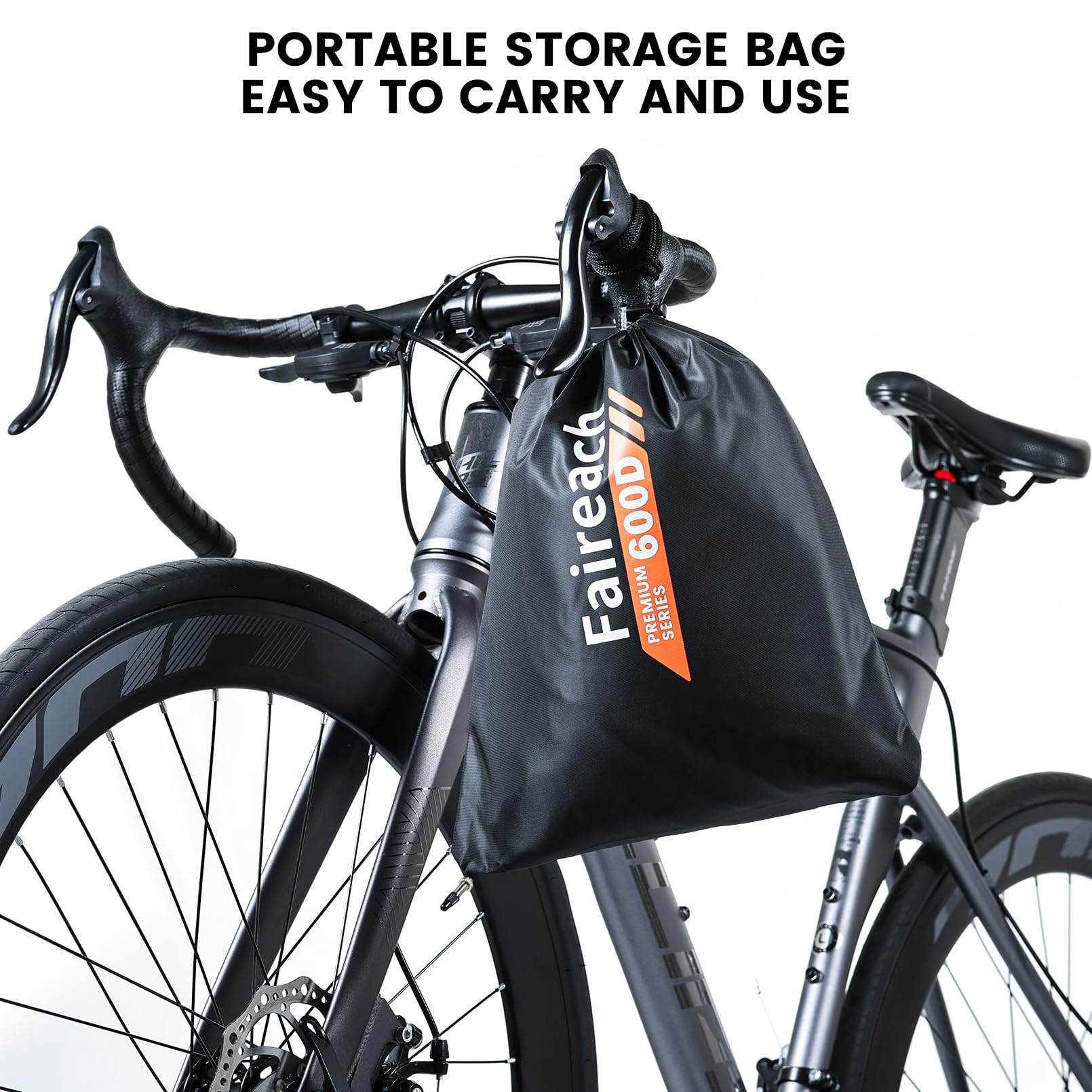 Housse de protection pour vélo imperméable et indéchirable avec trous de serrure, noir charbon