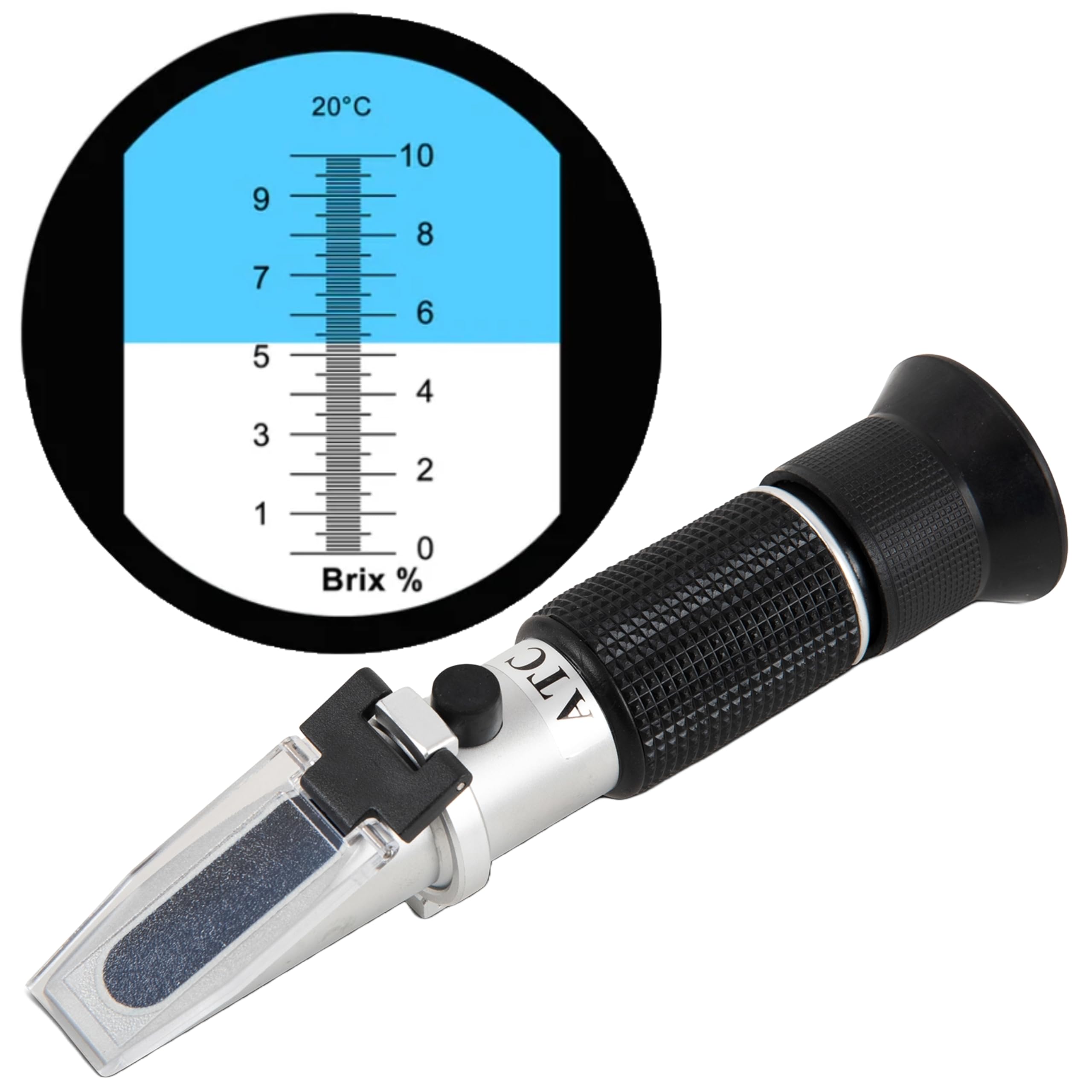 LABART Refractometer Hand Refractometer 0-10% Brix Refractometer Coolant Refractometer Fruit refractometer Maple Cutting Oil refractometer Syrup Refractometer Portable Refractometer - Image 2 thumbnail