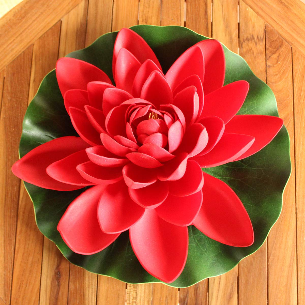 Amazon.co.jp: ロータスの造花 L 蓮の花 睡蓮 ディープレッド 赤