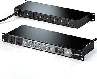 10 Outlet Power Conditioner, 3000W 1U Rack Mount Power Sequencer Conditioner for Audio Equipment Home Theater Sound Syste...