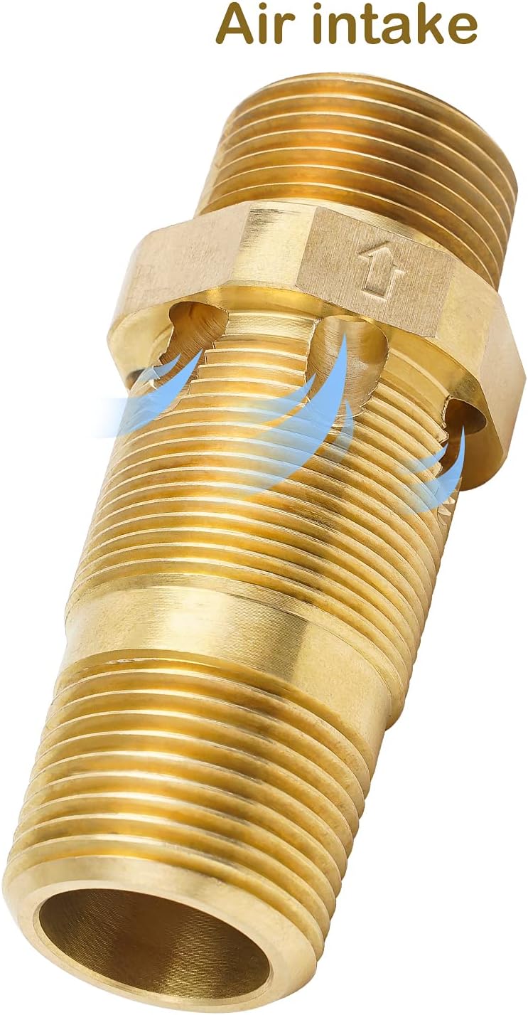 Stanbroil LP Propane Gas High Capacity 3/4" Air Mixer Valve for Fire Pit and Fireplace - Solid Brass, 300K BTU