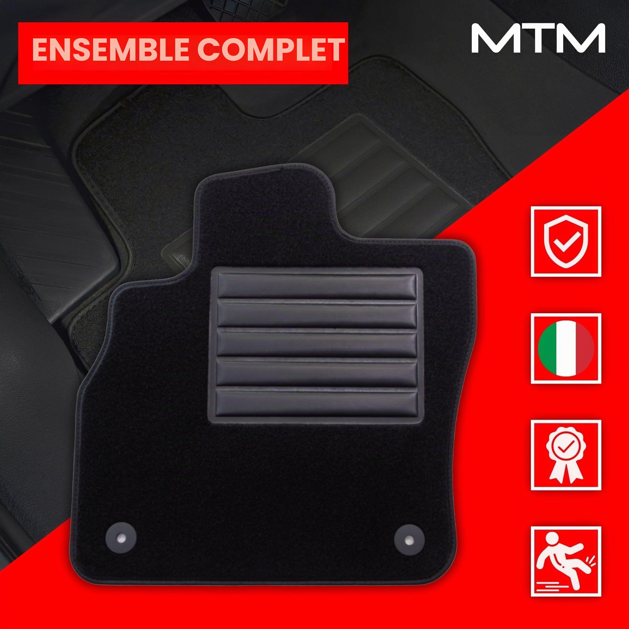 MTM SP-10187 Tapis sur Mesure en Velour pour Renault Megane E-Tech Electric 2022>, Noir