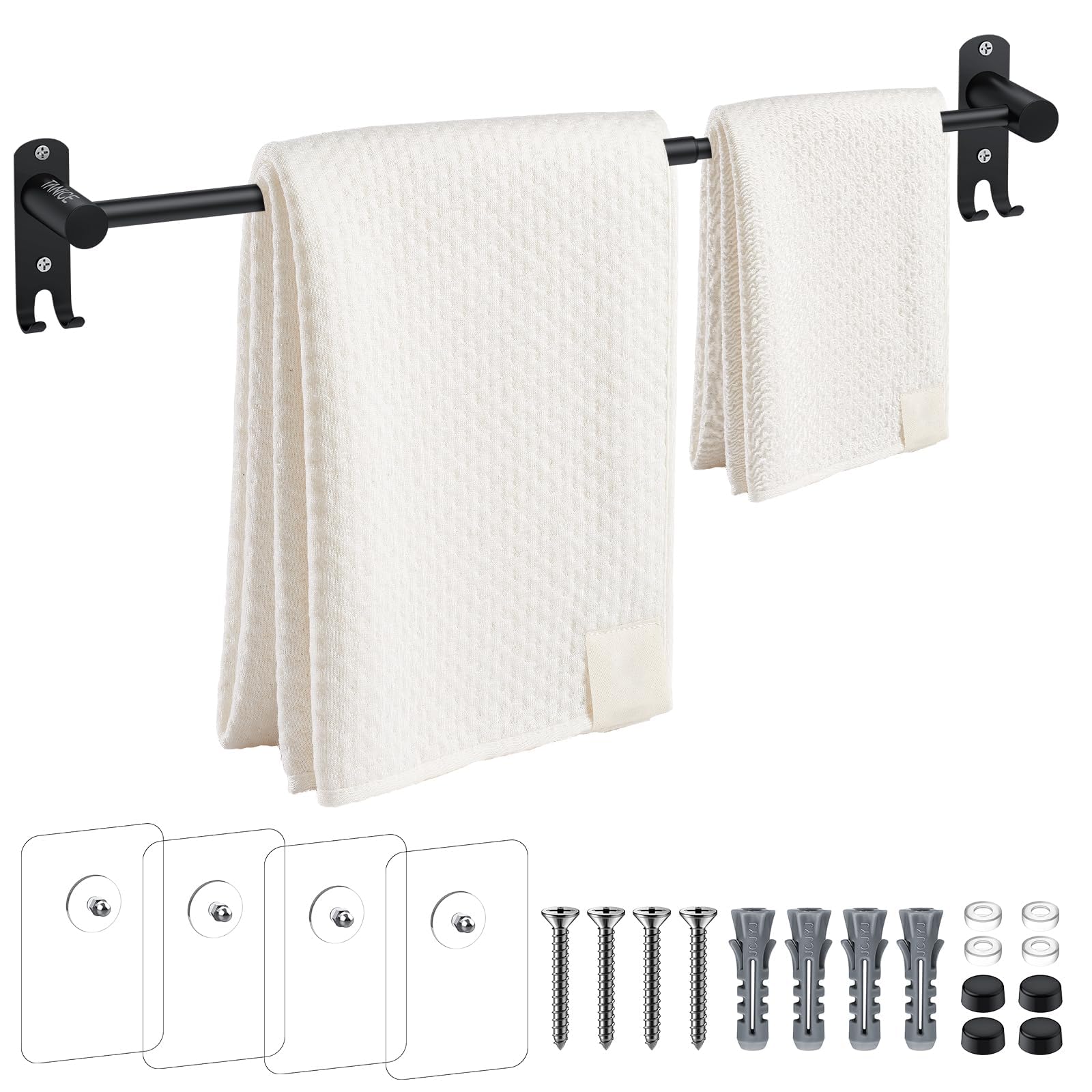 6-teiliges Badezimmer-Set Aus 304 Edelstahl – Handtuchstange, Toilettenpapierhalter & 4 Haken In Gebürstetem Gold