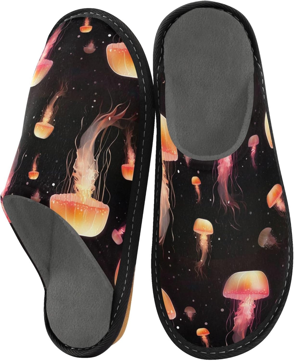 Jellyfish House Slippers – Cozy Fuzzy Slippers for Guests, Washable & Disposable, Perfect for Shoeless Home, Spa & Hotel Use A110418