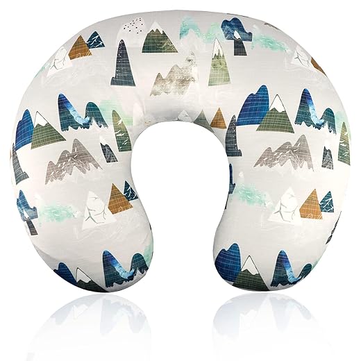 TANOFAR Nursing Pillow Cover, Cow Breastfeeding Pillow Slipcover for Baby Boys & Girls, Animal Nursing Pillow Case for Newborn, Soft Fabric Fits Snug On Infant, Washable & Breathable, Buffalo