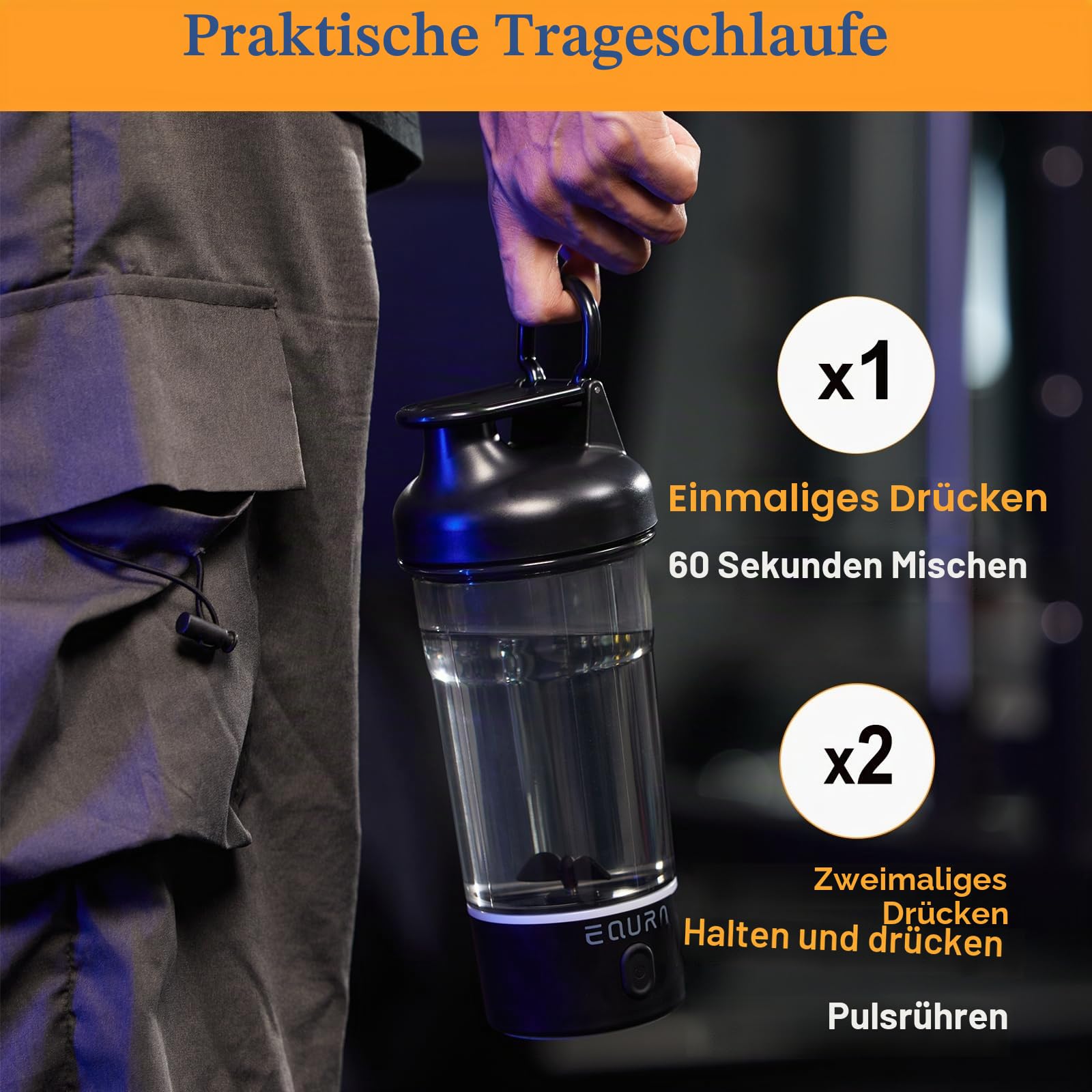 Elektrische Shaker-Flasche, 750 ml Proteinmischungsflasche, tragbar, wiederaufladbar, Pulsfunktion, BPA-frei, bunte helle Basis (Rosa)